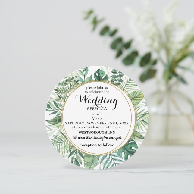 Elegant blomsterinbjudan inbjudningar (Stående Fram)