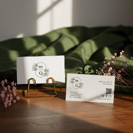 Elegant blomsterinitial Minimalistisk lyxig boutiq Visitkort