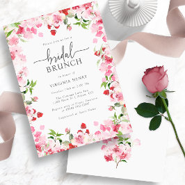 Elegant blomsterinspirerad bröllopsbrunch inbjudningar