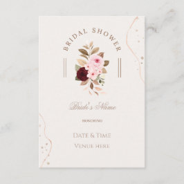 Elegant blomsterinspirerad minimalistisk bröllopsf inbjudningar