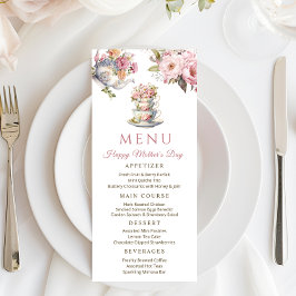 Elegant blomsterinspirerad vintage tekväll på mors meny