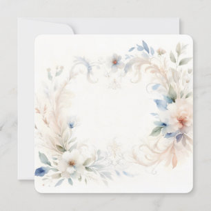 Elegant blomsterkant Mjuk Pastell Bakgrund Inbjudningar