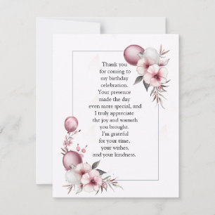 Elegant blomsterkant tack kort