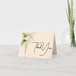 Elegant blomsterkant tack kort