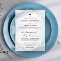 Elegant blomsterkatolsk bröllopsgudstjänst i akvar