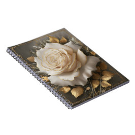 Elegant blomsterkonst design anteckningsbok