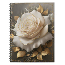 Elegant blomsterkonst design anteckningsbok