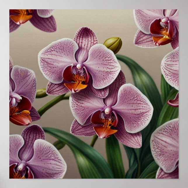 Elegant blomsterkonst väggposter poster (Framsidan)