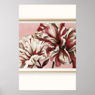 Elegant blomsterkonsttryck, överdimensionerade blo poster