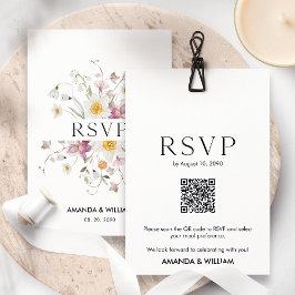 Elegant blomsterkort för RSVP för bröllop OSA Kort