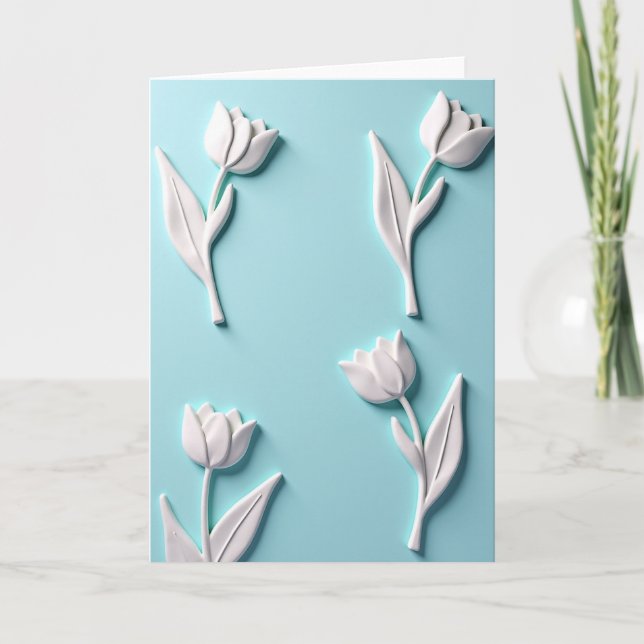 Elegant blomsterkort för våren kort (Framsida)
