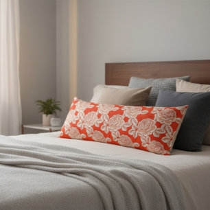 Elegant blomsterkudde med vintage charm kroppskudde