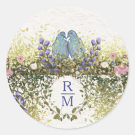 Elegant blomsterkuvert sigill klistermärke 1,5 tum