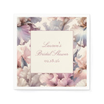Elegant blomsterlavenedel & rosabröllopsdusch