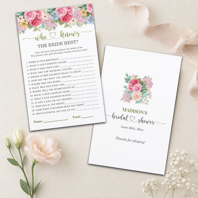 Elegant blomsterlek - vem känner bruden bäst? (Skapare uppladdad)