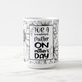 Elegant blomsterlig morsdag kaffemugg