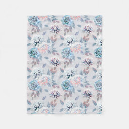 Elegant blomsterlig retro mönster. fleecefilt
