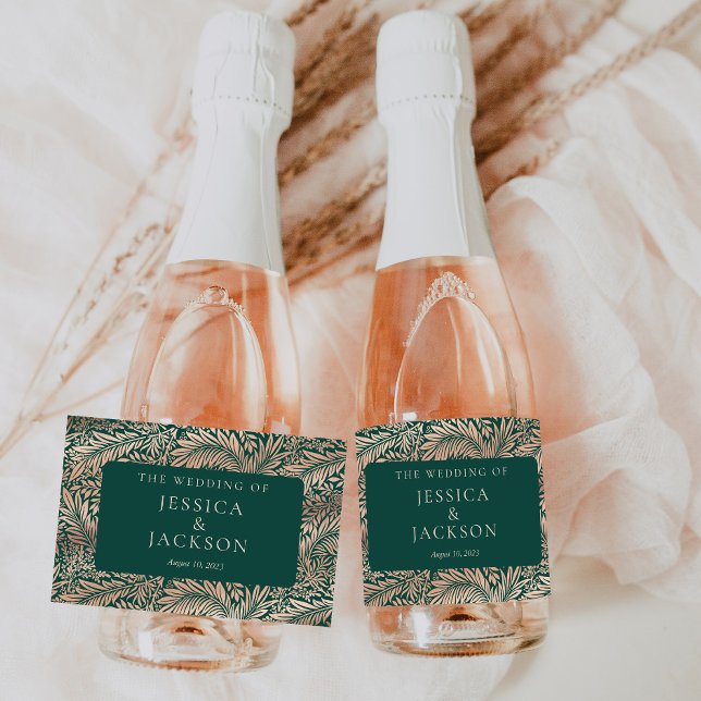 Elegant blomsterliknande smaragdgrön och roséguld (Skapare uppladdad)