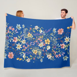 Elegant blomstermönstrad filt för mysig komfort oc