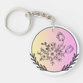 Elegant blomsterpastell cirkel estetisk design