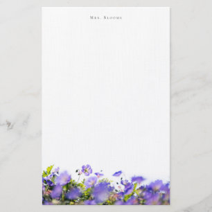 Elegant blomsterpersonlig brevpapper