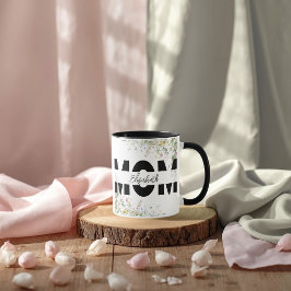 Elegant blomsterpersonlig mugg för MAMMA