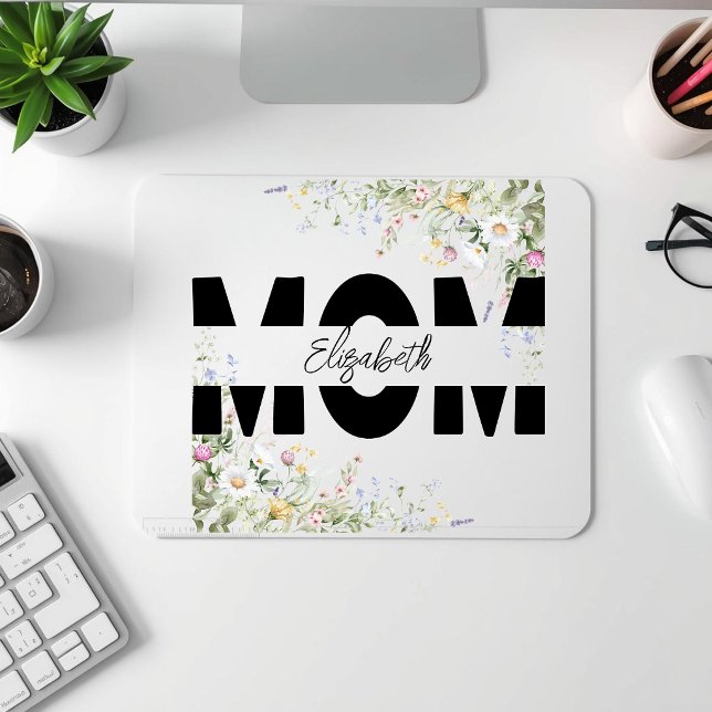 Elegant blomsterpersonlig musmatta för MAMMA (Skapare uppladdad)