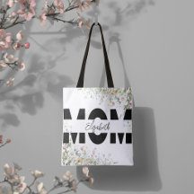 Elegant blomsterpersonlig toteväska för MAMMA