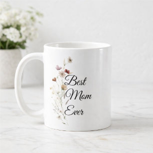 Elegant blomsterpresent till mamma kaffemugg
