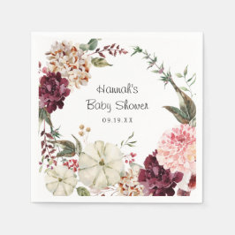 Elegant blomsterpumpa | Bebisshower Pappersservett