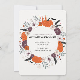 Elegant Blomsterpumpa Halloween-fest Invitation Inbjudningar