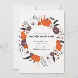 Elegant Blomsterpumpa Halloween-fest Invitation Inbjudningar