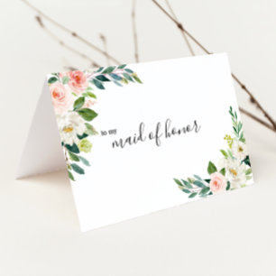Elegant blomsterrik födmör tackkort