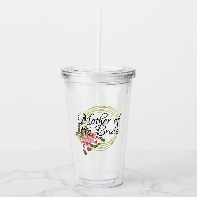Elegant blomsterrosbukett Brudens mor Take Away Mugg (Framsida)