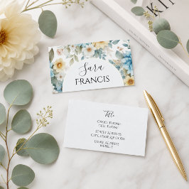 Elegant blomsterstandard, 3,5" x 2,0" visitkort