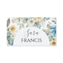 Elegant blomsterstandard, 3,5" x 2,0" visitkort