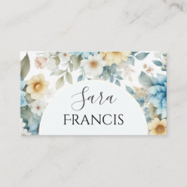 Elegant blomsterstandard, 3,5" x 2,0" visitkort