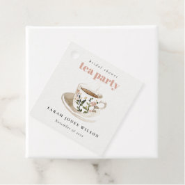 Elegant blomsterte-kopp Bröllopsdusch Tea Party  Gåvor Etiketter