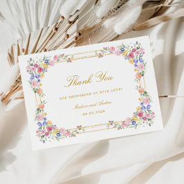 Elegant Blomsterträdgård Baby Shower Tacksamhetsko Tilläggskort