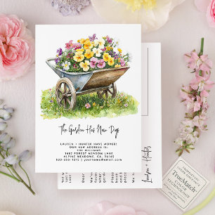 Elegant Blomsterträdgård i Vattenfärg rörlig Meddelande Vykort