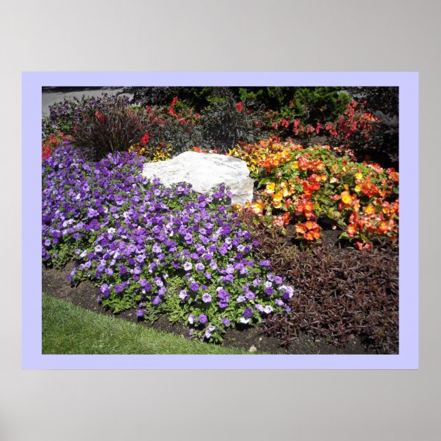 Elegant blomsterträdgård poster (Framsidan)