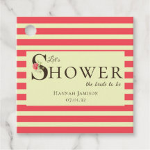 Elegant blomstertypografi korallgrön dusch