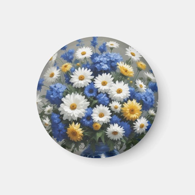 Elegant blomstervattenfärg magnet (Framsidan)