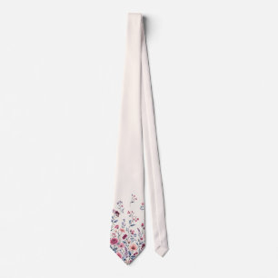 Elegant blomstrad tryckt slips