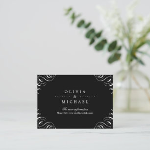Elegant blomstrar vid kalligrafi bröllop infoga tilläggskort