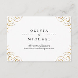 Elegant blomstrar vid kalligrafi bröllop infoga tilläggskort