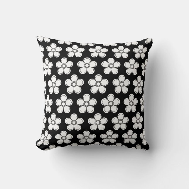 Elegant blomtryck | Botanisk design Kudde (Framsida)