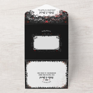 Elegant Blood Splatter Halloween Bröllop