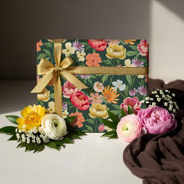 Elegant Blooming Blommigt Botanical Garden Girly Presentpapper
