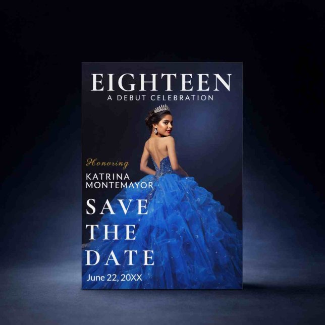 Elegant Blue 18:e Spara Datum (Skapare uppladdad)